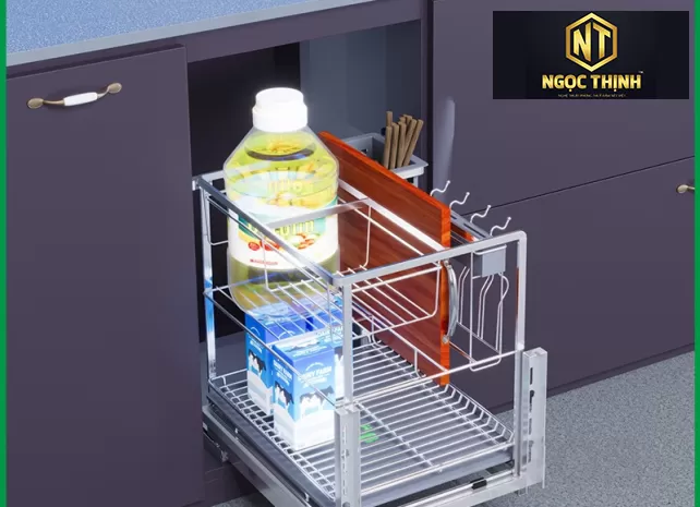 KỆ ĐỰNG DAO THỚT INOX SUS304 NAN DẸT  tại Bến Cam